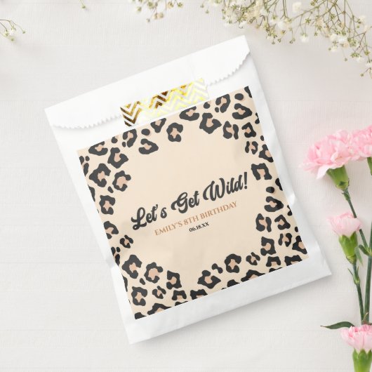 Sachets En Papier Leopard Cheetah Faisons le plein ! Fête d'annivers (Scellé)