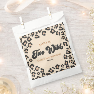 Sachets En Papier Leopard Cheetah Imprimer deux Wild 2e fête d'anniv