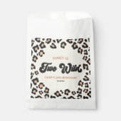 Sachets En Papier Leopard Cheetah Imprimer deux Wild 2e fête d'anniv (Devant)