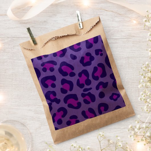 Sachets En Papier "Leopard violet électrique" (Coupé)