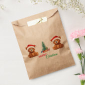 Sachets En Papier Les animaux mignons hiver Ours Père Noël arbre de (Scellé)