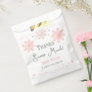 Sachets En Papier Les flocons Merci La Neige Beaucoup baby shower Ro