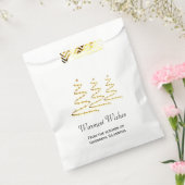 Sachets En Papier Les voeux les plus chauds Gold Ruban Arbres de Noë (Scellé)