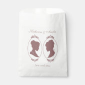 Sachets En Papier Lesbiennes Mariées Regency Fleurs roses (Devant)