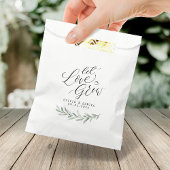Sachets En Papier "Let love grew" script rustique mariage de verdure