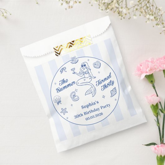 Sachets En Papier L'été a tourné trente 30e anniversaire joli (Scellé)