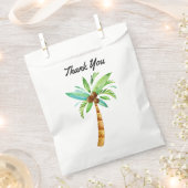 Sachets En Papier L'été amusant Palm Tree Merci (Coupé)