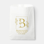 Sachets En Papier Lettre botanique moderne B Personnalisée (Devant)