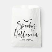 Sachets En Papier Lettres de brosse noire Halloween Éffrayant (Devant)