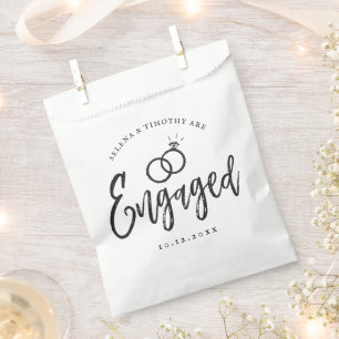 Sachets En Papier Lettres de script de la partie d'engagement