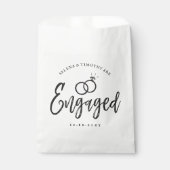 Sachets En Papier Lettres de script de la partie d'engagement | (Devant)