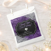 Sachets En Papier Lettres de sirène mauve Merci Parties scintillant  (Coupé)