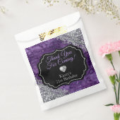 Sachets En Papier Lettres de sirène mauve Merci Parties scintillant  (Scellé)