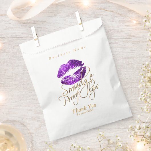 Sachets En Papier Lèvres de preuve de boue - Violet (Coupé)
