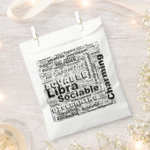 Sachets En Papier Libra Zodiac Word Cloud Inspiration (Coupé)
