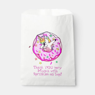 Sachets En Papier Licorne Arc-en-ciel Dab Danse amusant Beignet glac
