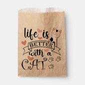 Sachets En Papier Life is Better With a Cat quote slogan (Devant)