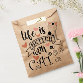 Sachets En Papier Life is Better With a Cat quote slogan (Scellé)