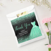 Sachets En Papier Light Green Dress Faux Glitter Sweet 16 Birthday (Scellé)