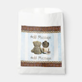 Sachets En Papier Lil Cowboy Baby Boy et Teddy Bear Baby shower (Devant)