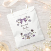 Sachets En Papier Lilac Bows et fleurs Boho Mariage (Coupé)