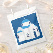 Sachets En Papier L'île grecque Santorin Blue Dome (Coupé)