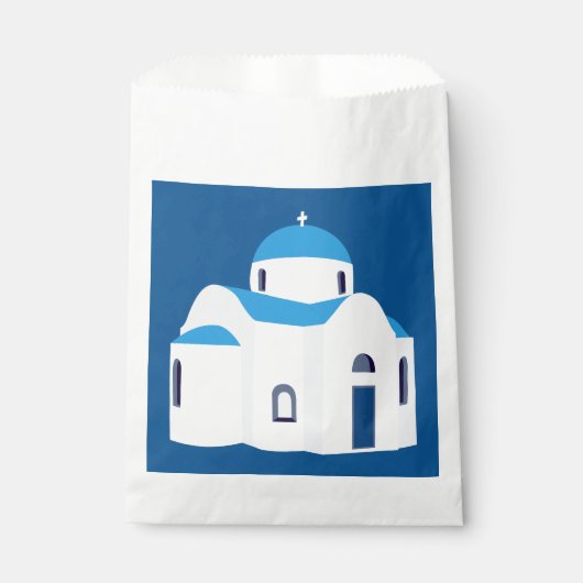 Sachets En Papier L'île grecque Santorin Blue Dome (Devant)