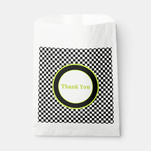 Sachets En Papier Lime Vert Noir Et Blanc (Devant)