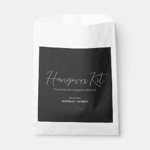 Sachets En Papier Linge noir Kit de récupération simple de hangover 