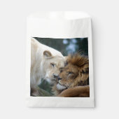 Sachets En Papier Lion et lionne qui s'étourdissent (Devant)