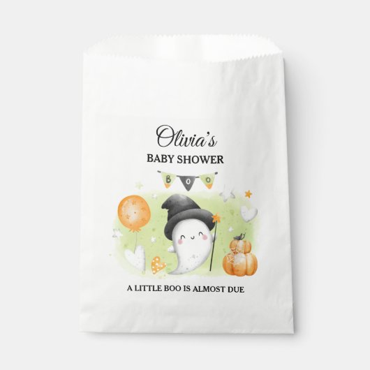 Sachets En Papier Little Boo Halloween Baby shower Favoriser les sac (Devant)