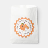 Sachets En Papier Little Cutie En route | Baby shower orange migre (Devant)