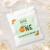 Sachets En Papier Little Cutie Orange 1er anniversaire (Coupé)