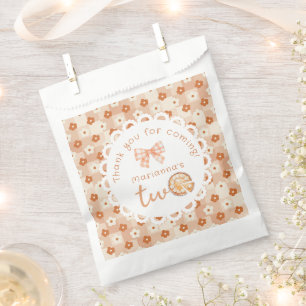 Sachets En Papier Little cutie Pie 2e anniversaire en vichy Merci