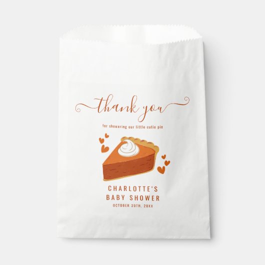 Sachets En Papier Little Cutie Pie Automne Citrouille Automne Baby s (Devant)