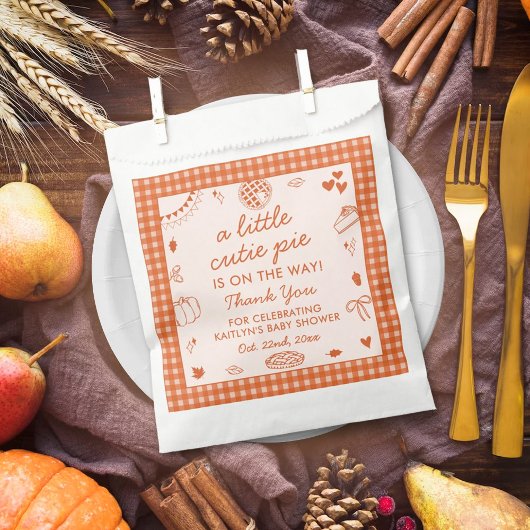 Sachets En Papier Little Cutie Pie On The Way! Fall Baby Shower