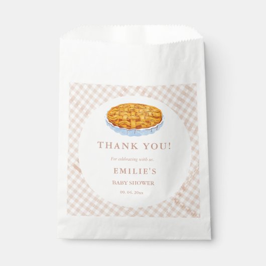 Sachets En Papier Little Cutie Pie Thanksgiving Baby shower Merci (Devant)