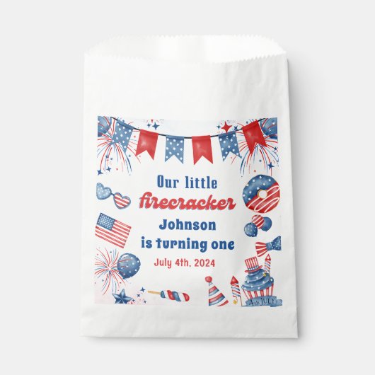 Sachets En Papier Little Firecracker 4 juillet été Anniversaire (Devant)