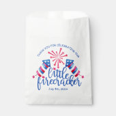 Sachets En Papier Little Firecracker 4 juillet Première fête d'anniv (Devant)