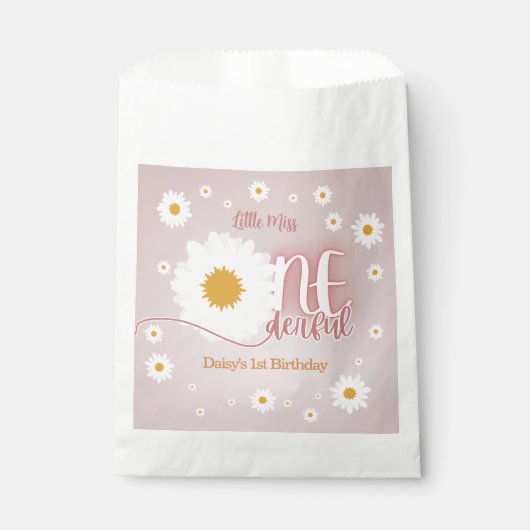 Sachets En Papier Little Miss Onederful 1st Birthday (Devant)
