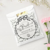 Sachets En Papier Little Pearl Black Coquette Bow fête d'anniversair (Scellé)