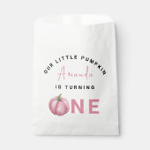 Sachets En Papier Little Pumpkin première fête d'anniversaire (Devant)