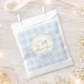 Sachets En Papier Little Silly Goose Blue Baby Shower Thank you (Coupé)