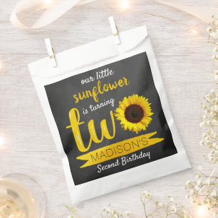 Sachets En Papier Little Sunflower 2e fête d'anniversaire