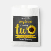 Sachets En Papier Little Sunflower 2e fête d'anniversaire (Devant)