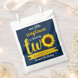 Sachets En Papier Little Sunflower 2e fête d'anniversaire