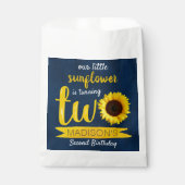 Sachets En Papier Little Sunflower 2e fête d'anniversaire (Devant)