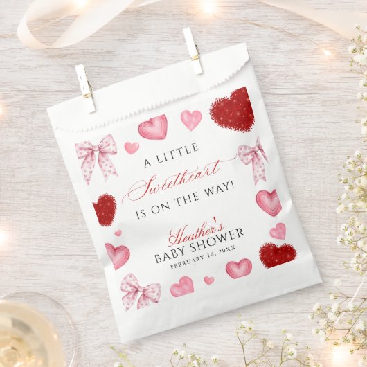 Sachets En Papier Little Sweetheart Valentines Day Baby Shower (Coupé)