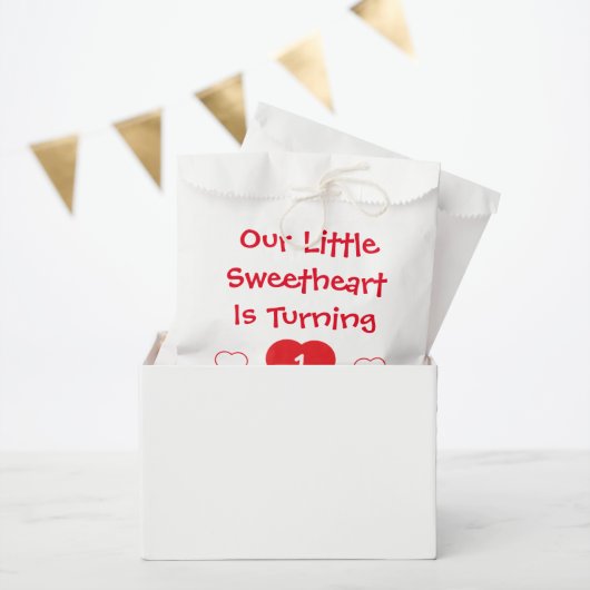 Sachets En Papier Little Sweethee 1er anniversaire (Fête)