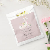 Sachets En Papier Llama bébé avec Fleurs blanches et roses Adorable (Scellé)